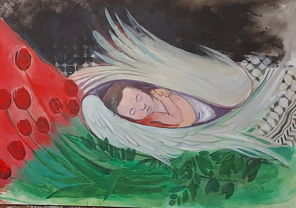 گزارشی از نخستین روز آغاز کارگاه تجسمی «کوتاهتر از کودکی» غزه؛ 2