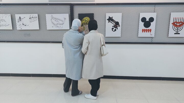 نمایشگاه گروهی کاریکاتور «طوفان الاقصی» در بصره