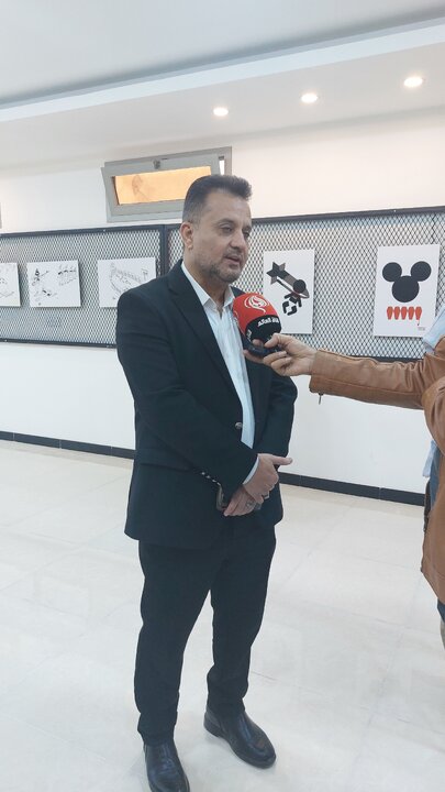 نمایشگاه گروهی کاریکاتور «طوفان الاقصی» در بصره