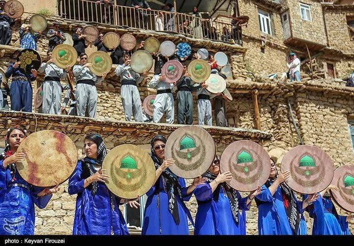 طنین نوای عرفانی «۱۰۰۰ دف» در روستای تاریخی پالنگان