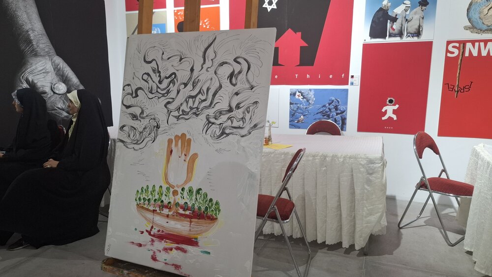 واکنش هنری هنرمندان تجسمی حوزه هنری به حمله رژیم صهیونیستی و شهادت بزرگمردان ایرانی