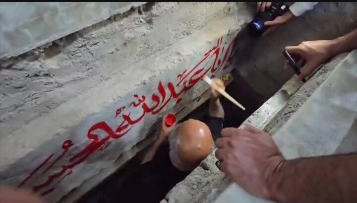 آماده‌سازی مزار شهید حاج محمدسعید ایزدی+ فیلم