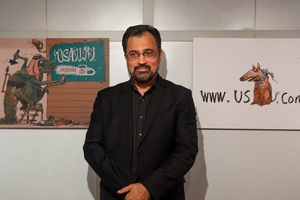 ۴۰ اثر با موضوع جنگ تولید کرده‌ام/دست و پا زدن ترامپ دستمایه کاریکاتور