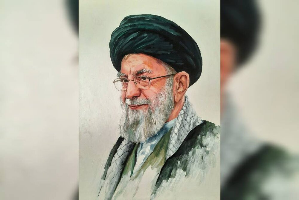از کلمه تا رنگ؛ همآوایی نقاشی و شعر علی داودی در سوگ رهبر شهید