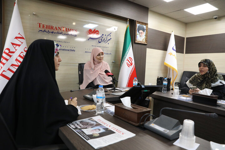 حضور ریم الوریمی در خبرگزاری ایسنا و تهران تایمز