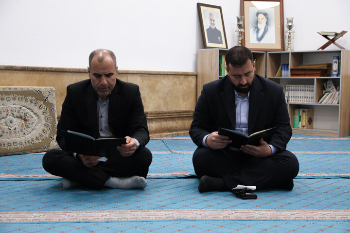 خداحافظی همکاران «حمزه جهانی» در مسجد شهید آیت الله خامنه ای