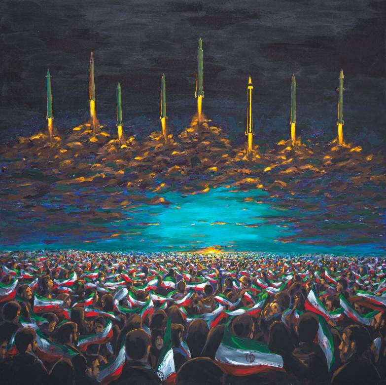 رونمایی از اثر جدید مرکز هنرهای تجسمی در شبِ موشکی ایران