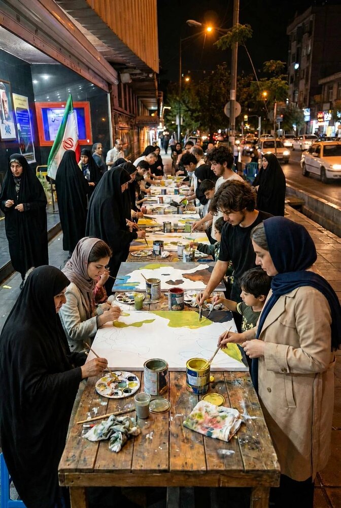 رونمایی از بزرگترین همنگاره ایران با عنوان «وقت بوییدن گل» در سینما سپیده