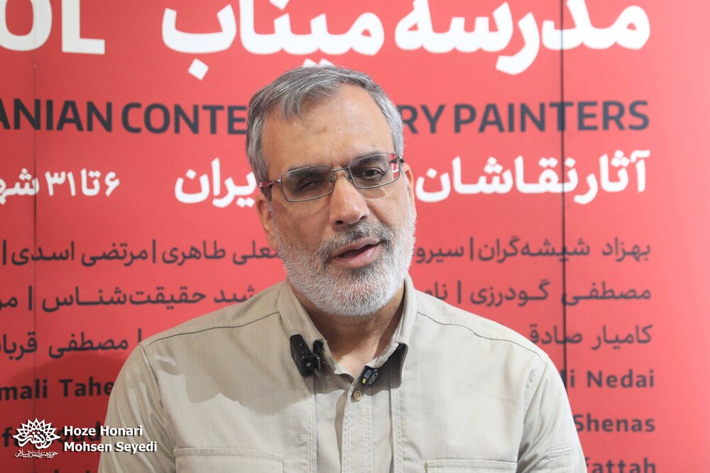بازدید حسین جابری ‌انصاری از نمایشگاه «مدرسه میناب»