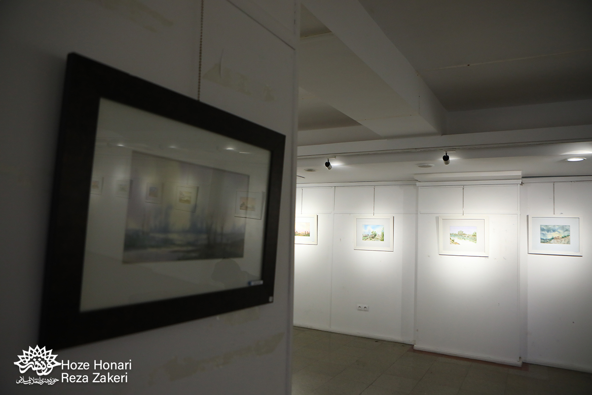 گزارش تصویری| افتتاح نمایشگاه آبرنگ «نقش نیمروز»
