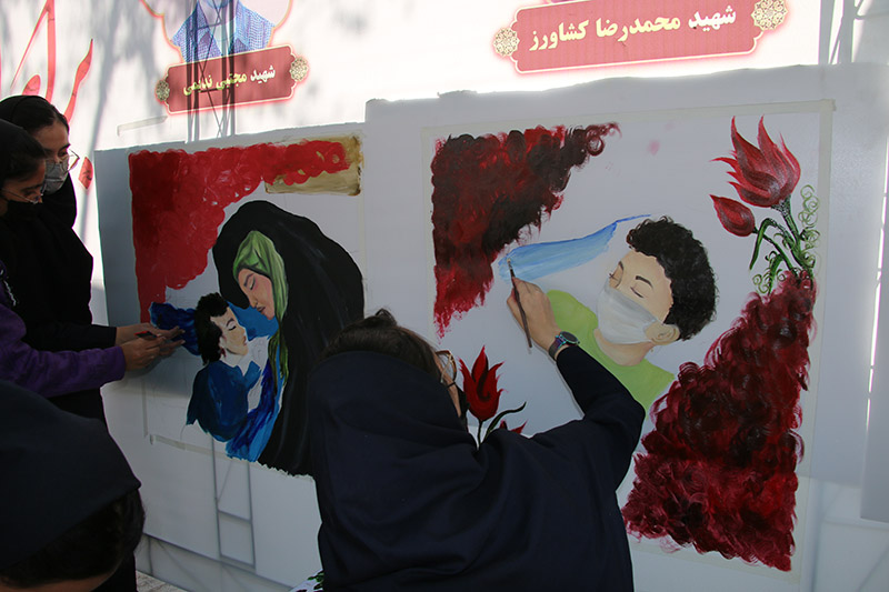 پویش نقاشی «همکلاسی شهیدم» در بیرجند برگزار شد